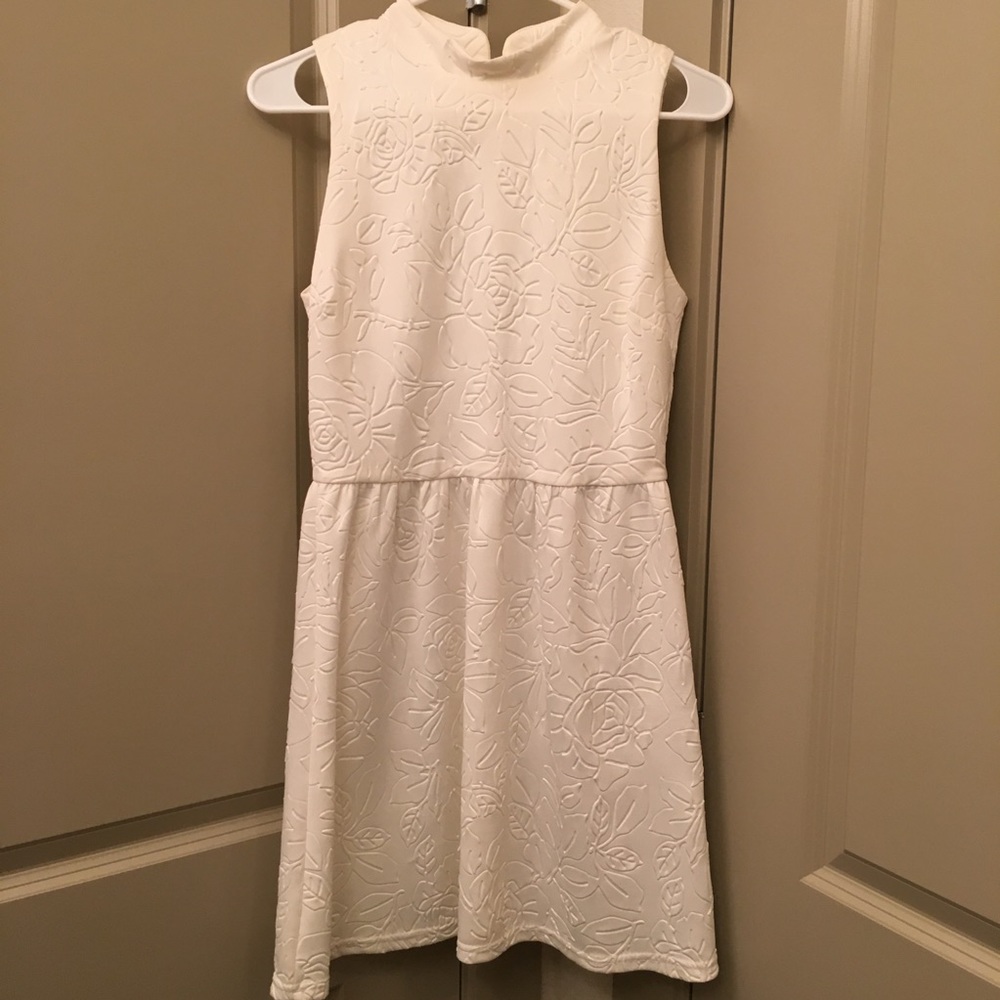 White Floral / Rose Tank Dress